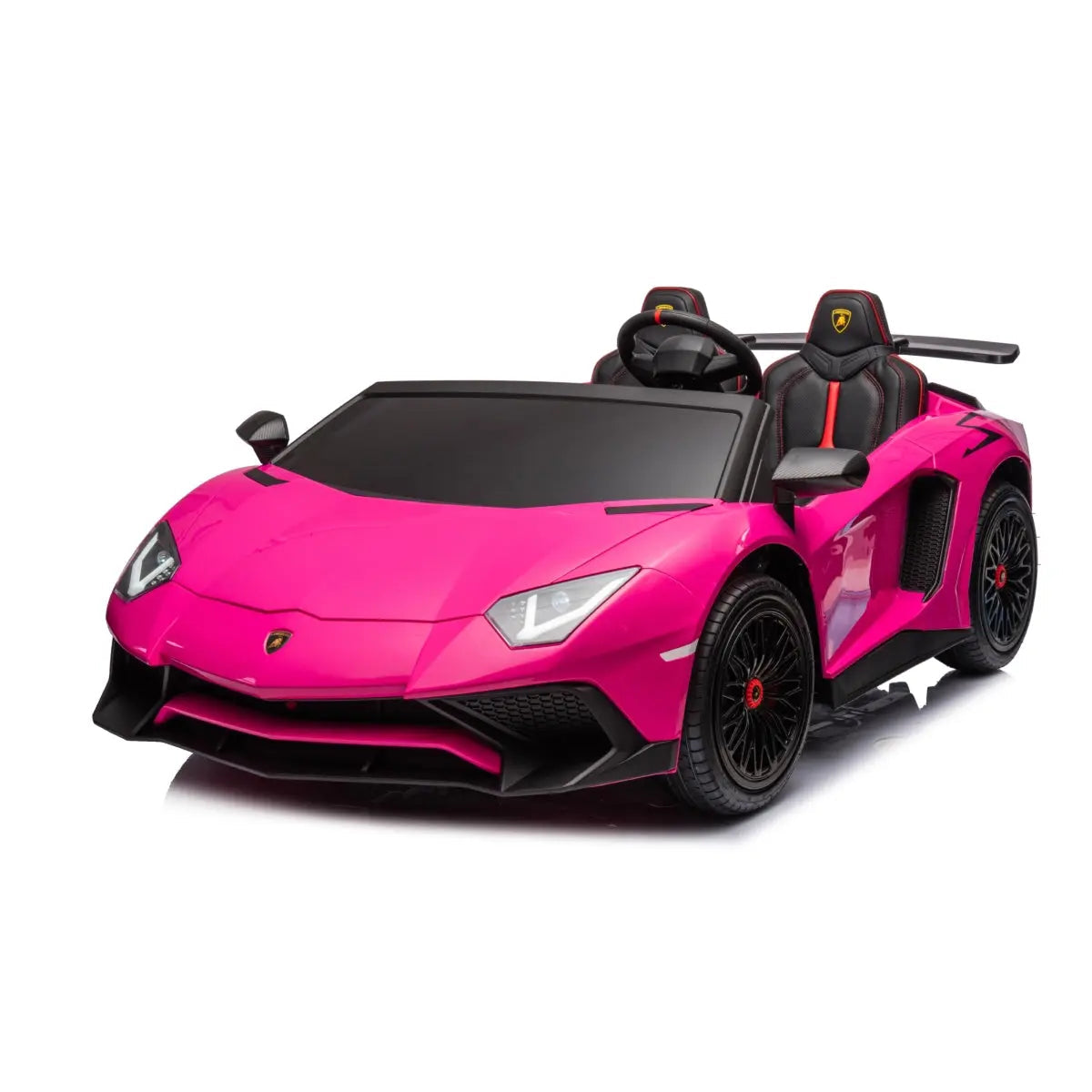  Freddo 24V Lamborghini Aventador 2 Seater Ride on Car for Kids: Advanced Brushless Motor & Differential for High-Octane Fun - Red - Bonton