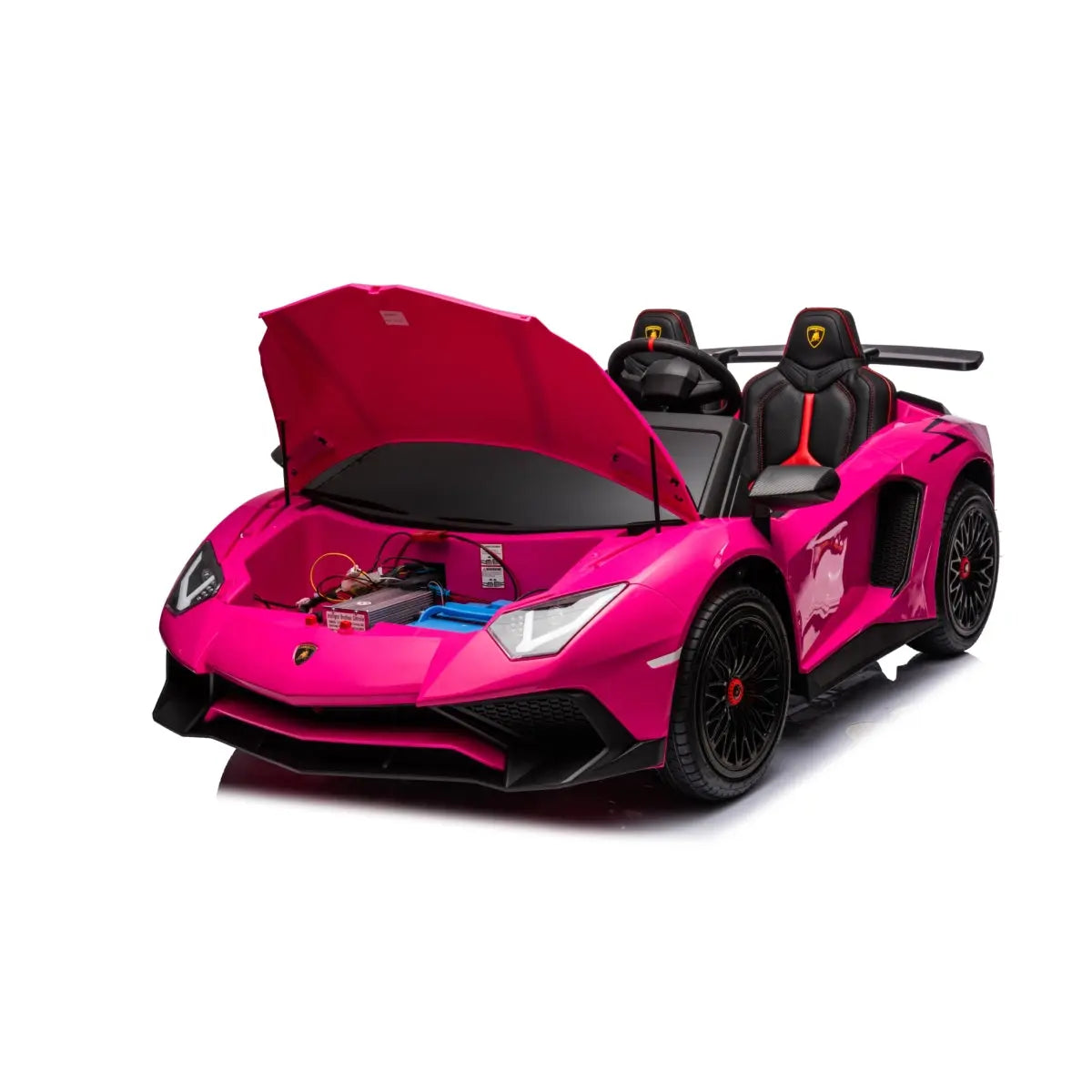  Freddo 24V Lamborghini Aventador 2 Seater Ride on Car for Kids: Advanced Brushless Motor & Differential for High-Octane Fun - Red - Bonton