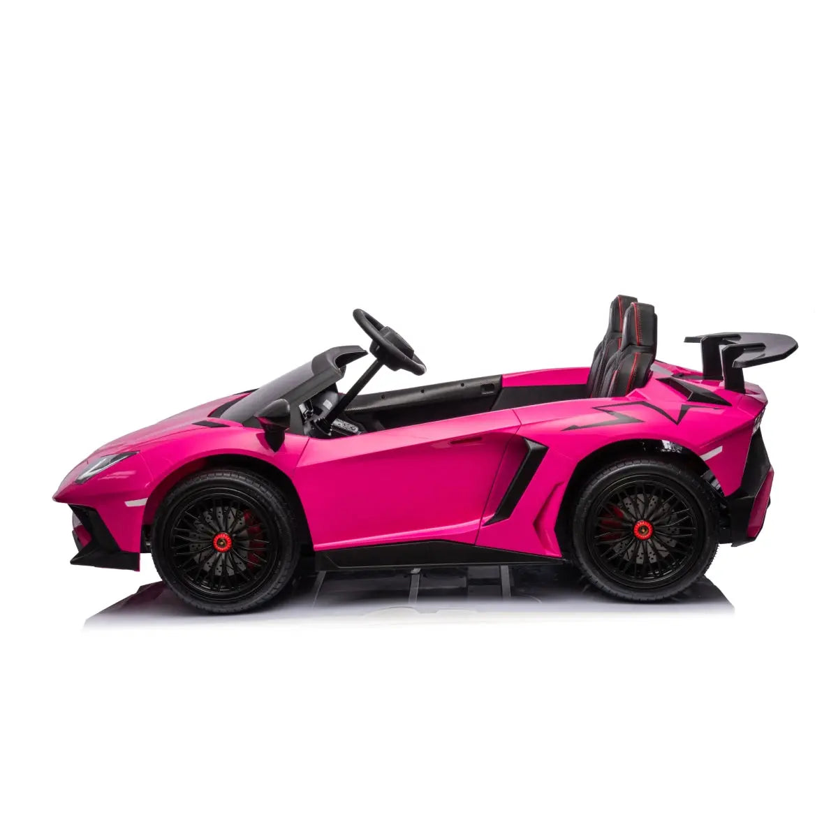 Freddo 24V Lamborghini Aventador 2 Seater Ride on Car for Kids: Advanced Brushless Motor & Differential for High-Octane Fun - Red - Bonton