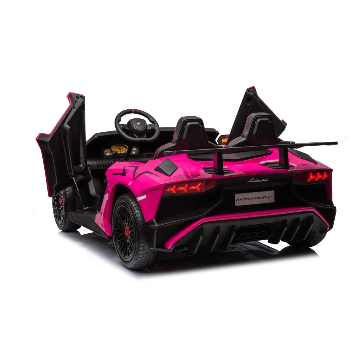  Freddo 24V Lamborghini Aventador 2 Seater Ride on Car for Kids: Advanced Brushless Motor & Differential for High-Octane Fun - Red - Bonton