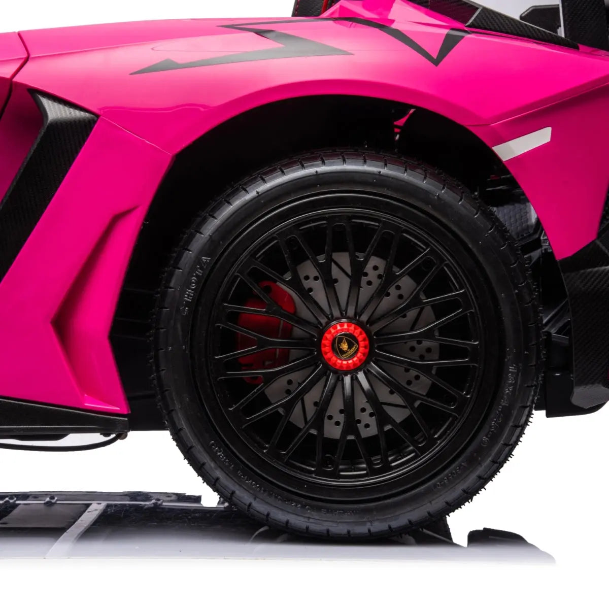 Freddo 24V Lamborghini Aventador 2 Seater Ride on Car for Kids: Advanced Brushless Motor & Differential for High-Octane Fun - Red - Bonton