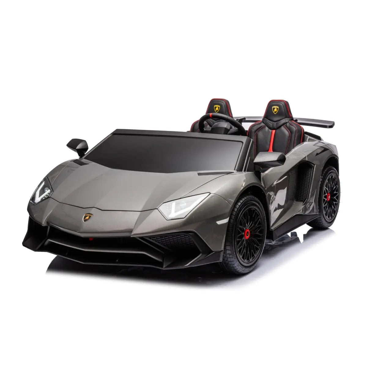  Freddo 24V Lamborghini Aventador 2 Seater Ride on Car for Kids: Advanced Brushless Motor & Differential for High-Octane Fun - Red - Bonton