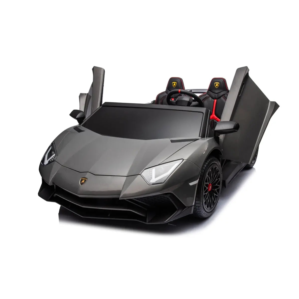  Freddo 24V Lamborghini Aventador 2 Seater Ride on Car for Kids: Advanced Brushless Motor & Differential for High-Octane Fun - Red - Bonton