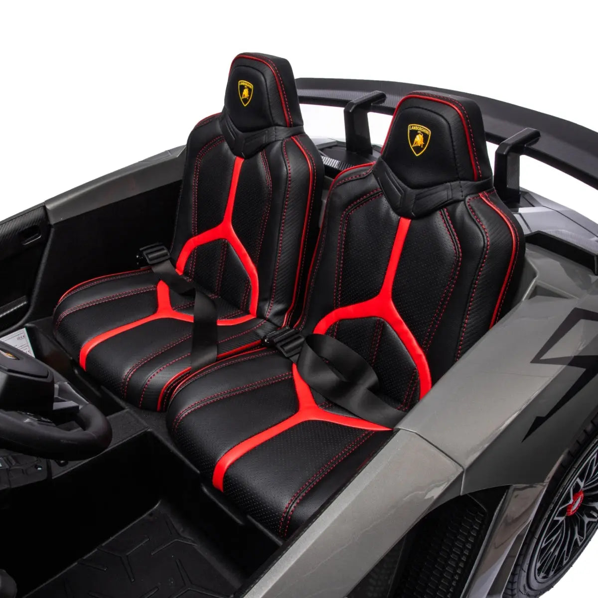  Freddo 24V Lamborghini Aventador 2 Seater Ride on Car for Kids: Advanced Brushless Motor & Differential for High-Octane Fun - Red - Bonton