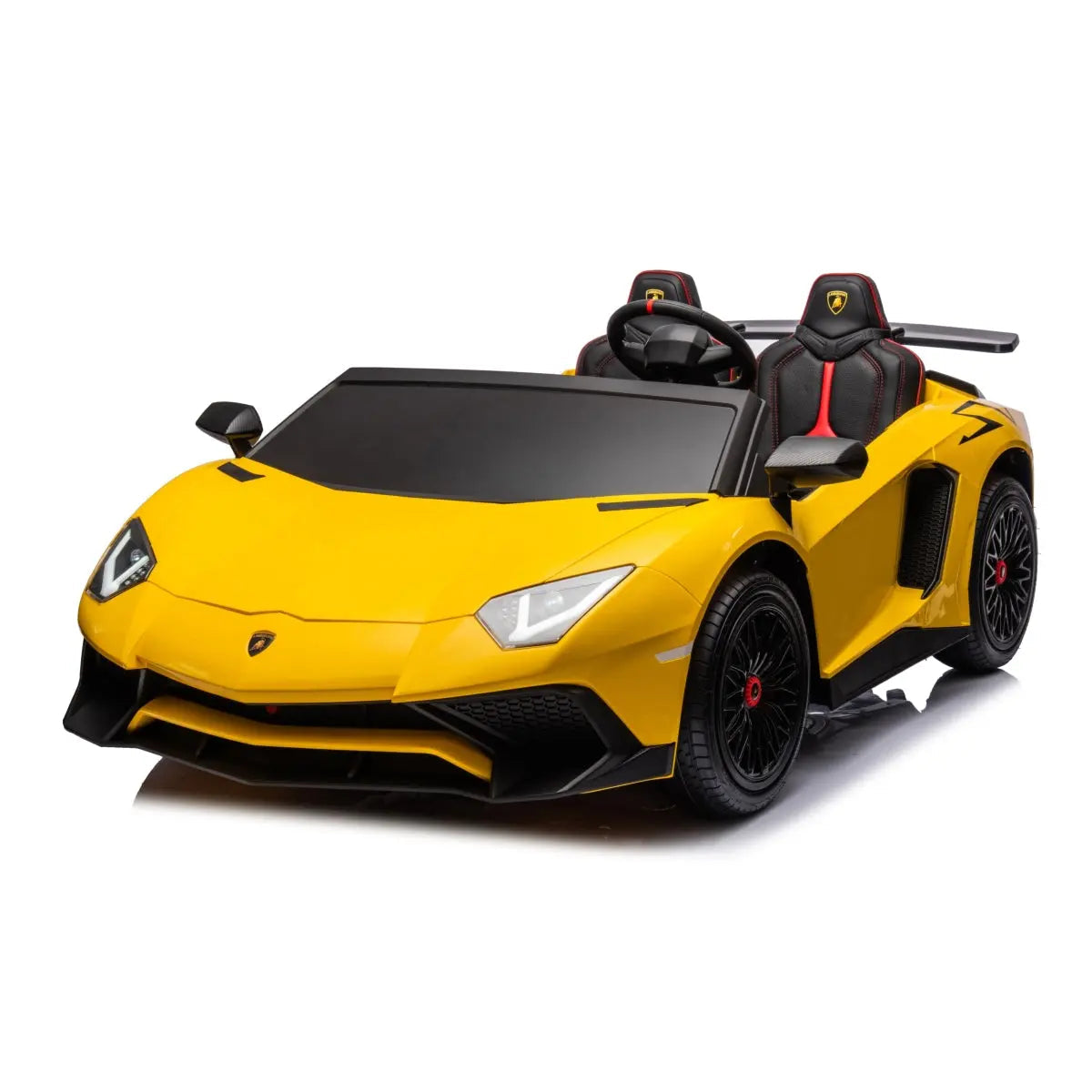  Freddo 24V Lamborghini Aventador 2 Seater Ride on Car for Kids: Advanced Brushless Motor & Differential for High-Octane Fun - Red - Bonton