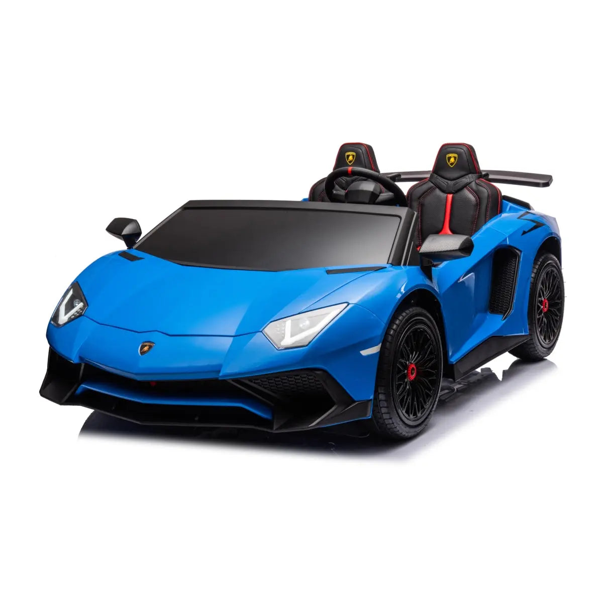  Freddo 24V Lamborghini Aventador 2 Seater Ride on Car for Kids: Advanced Brushless Motor & Differential for High-Octane Fun - Red - Bonton