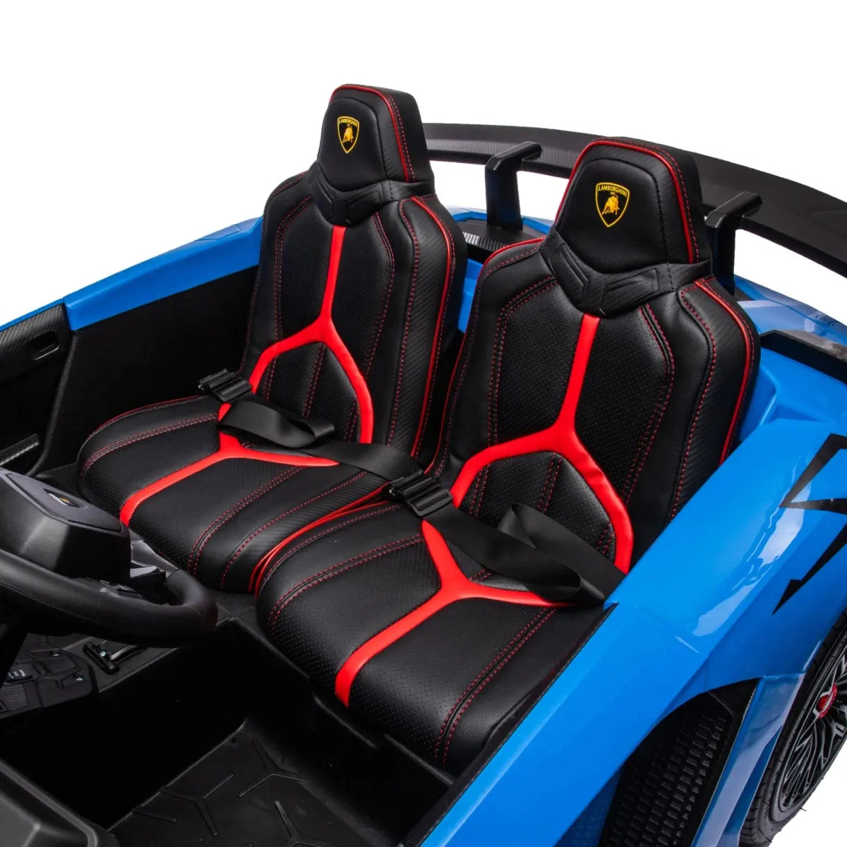  Freddo 24V Lamborghini Aventador 2 Seater Ride on Car for Kids: Advanced Brushless Motor & Differential for High-Octane Fun - Red - Bonton