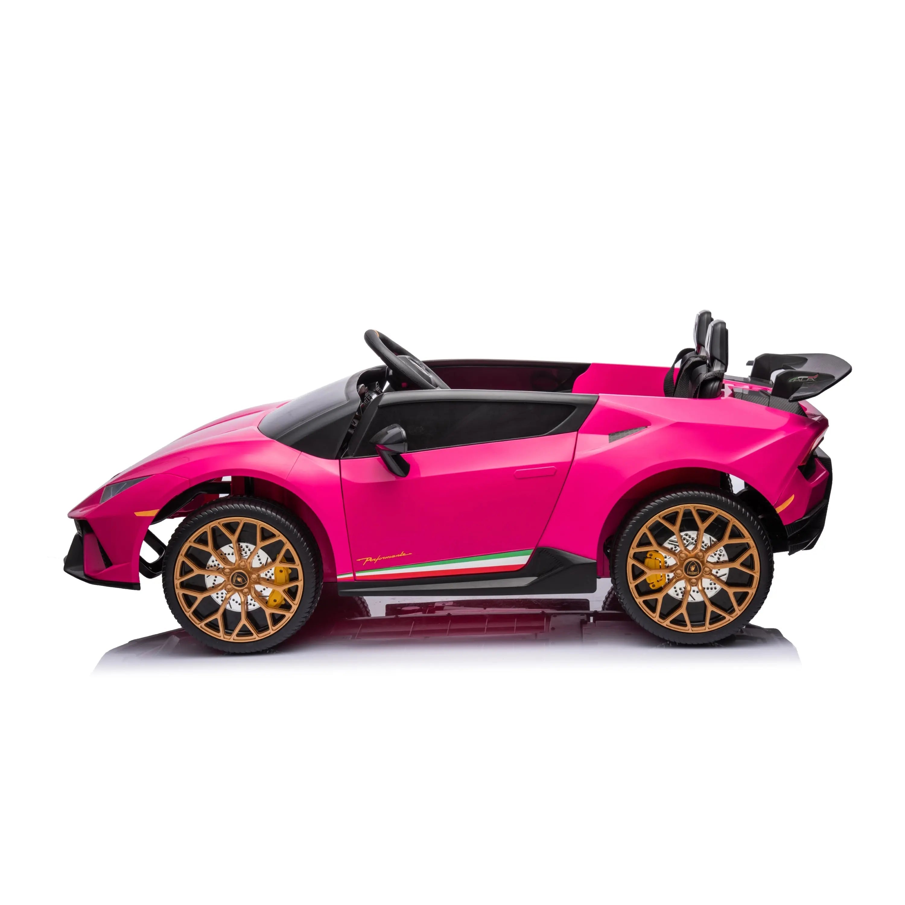  Freddo 24V Lamborghini Huracan 2 Seater Kids' Electric Ride-On - Black - Bonton