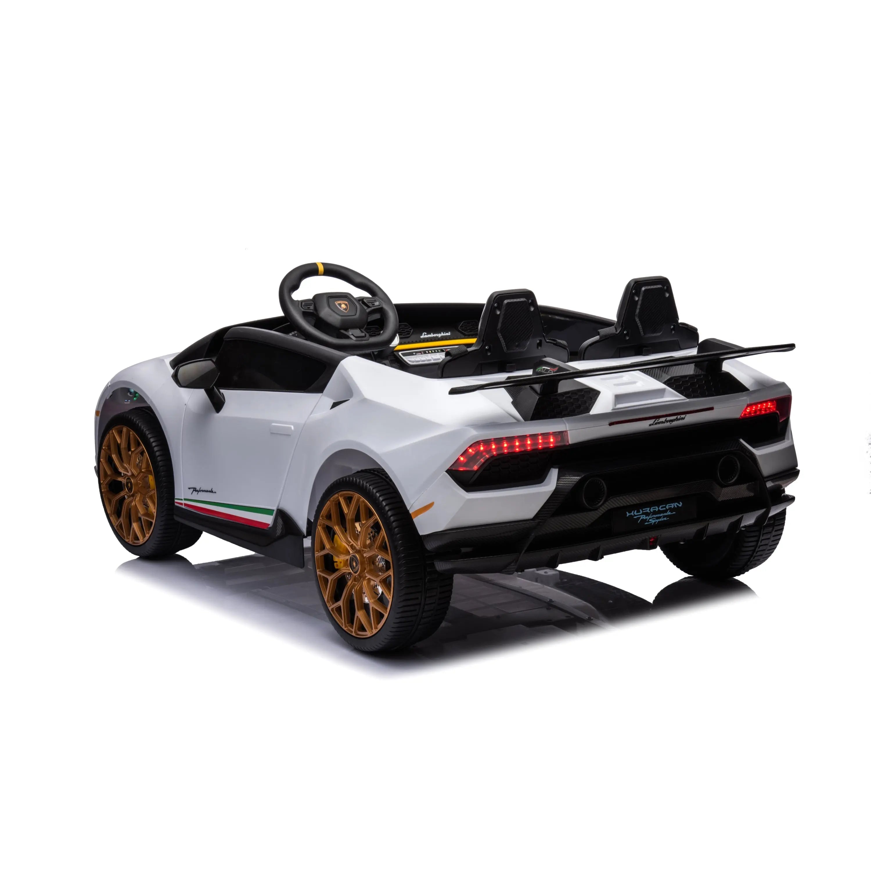  Freddo 24V Lamborghini Huracan 2 Seater Kids' Electric Ride-On - Black - Bonton