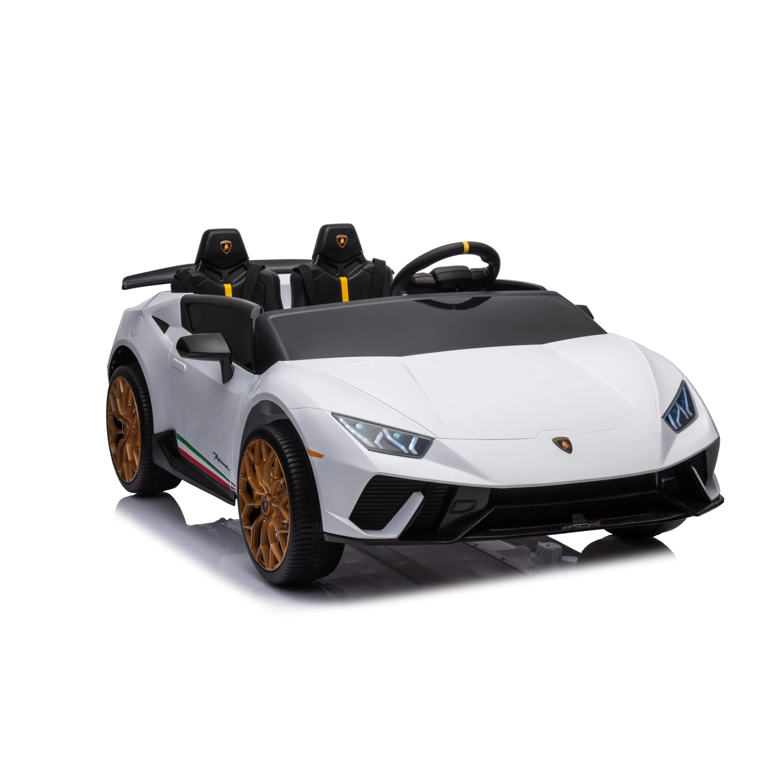  Freddo 24V Lamborghini Huracan 2 Seater Kids' Electric Ride-On - Black - Bonton