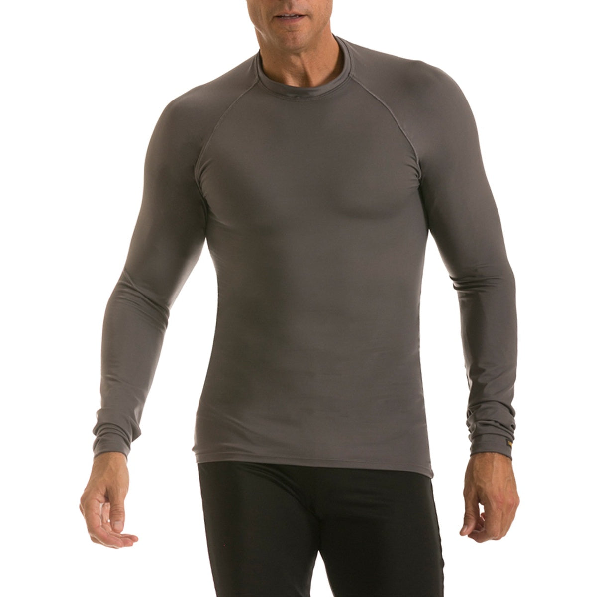  InstantFigure Insta Slim Activewear Compression Raglan Long Sleeve MA2010 - Black - Bonton