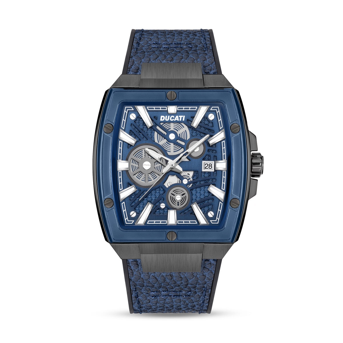  Ducati Corse Ducati Analog Watch With Blue Leather Strap - Default Title - Bonton