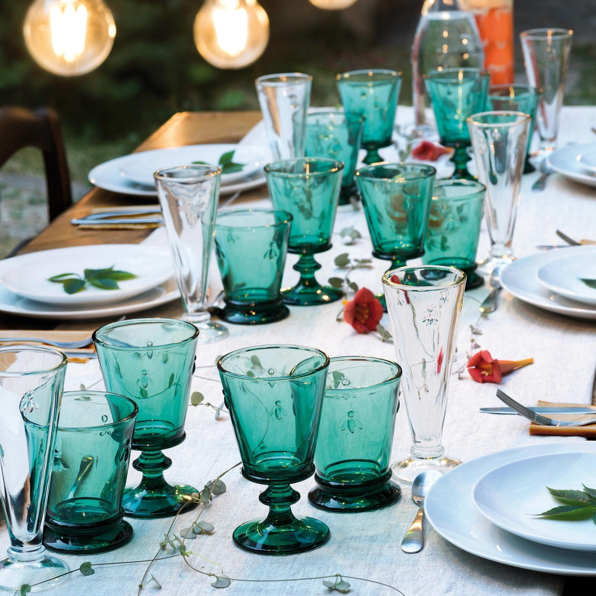  La Rochere Bee Wine Glass Emerald Set-6 - Default Title - Bonton