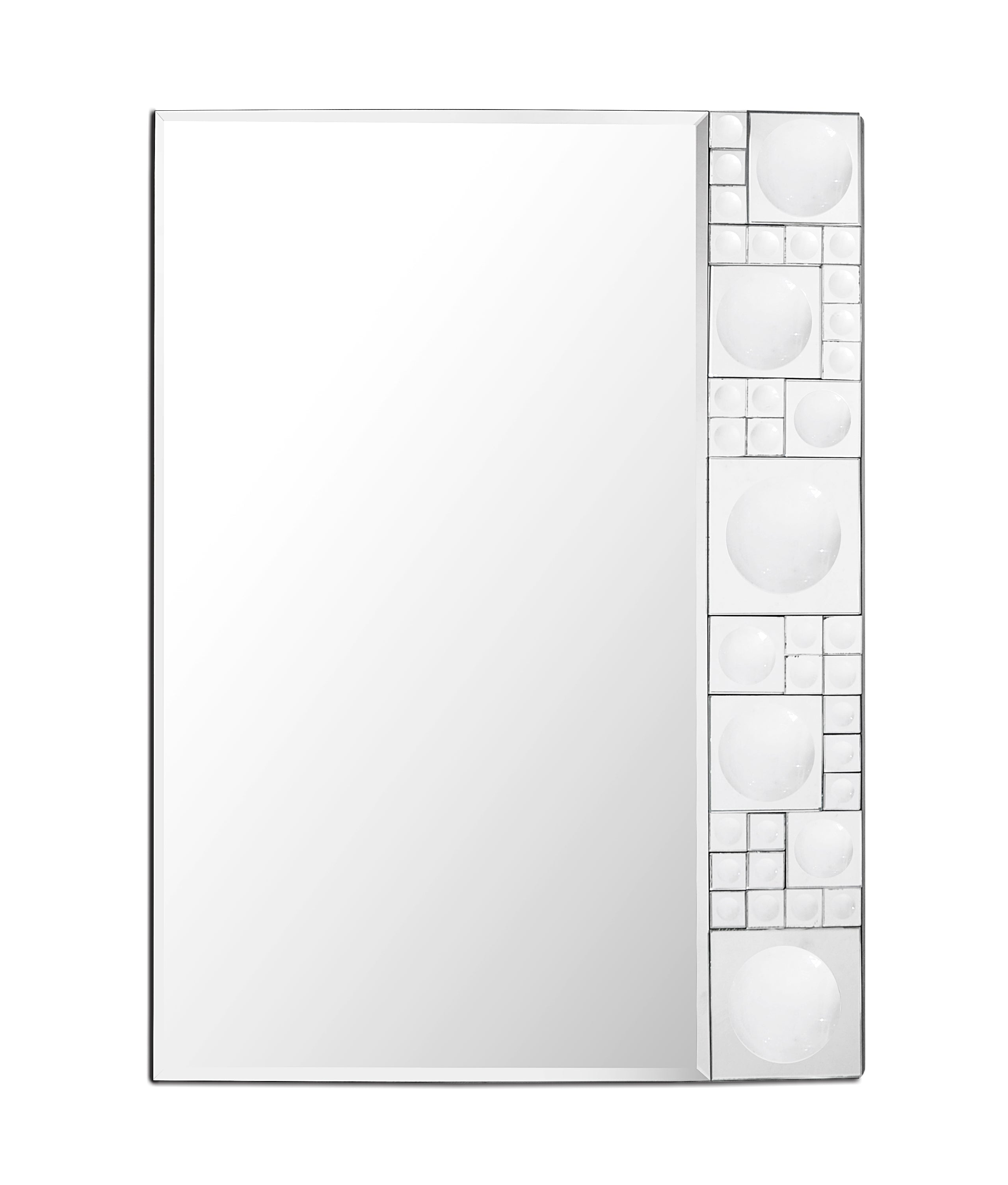  Camden Isle Bubbles Geometric Beveled Accent Mirror - Default Title - Bonton