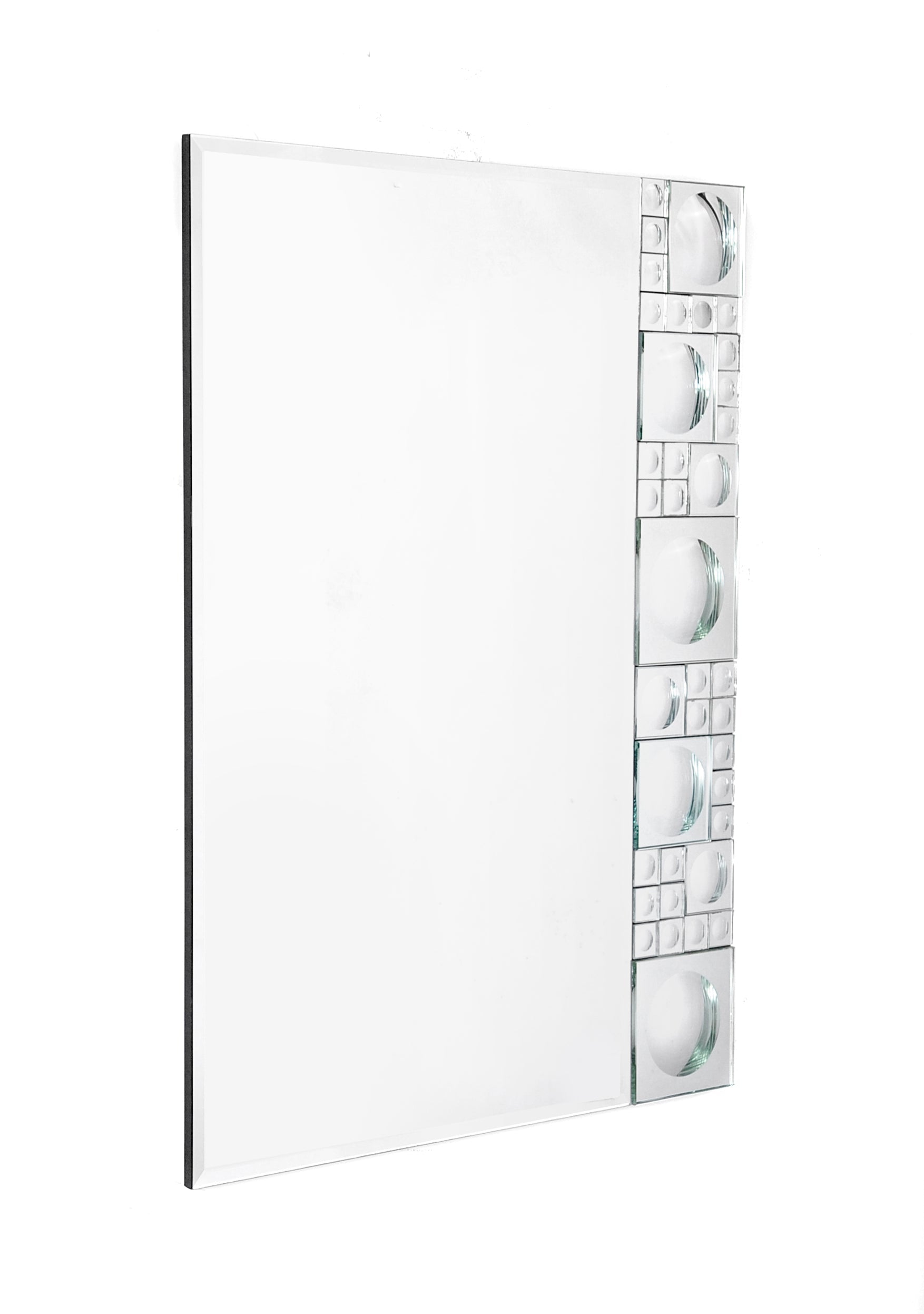  Camden Isle Bubbles Geometric Beveled Accent Mirror - Default Title - Bonton