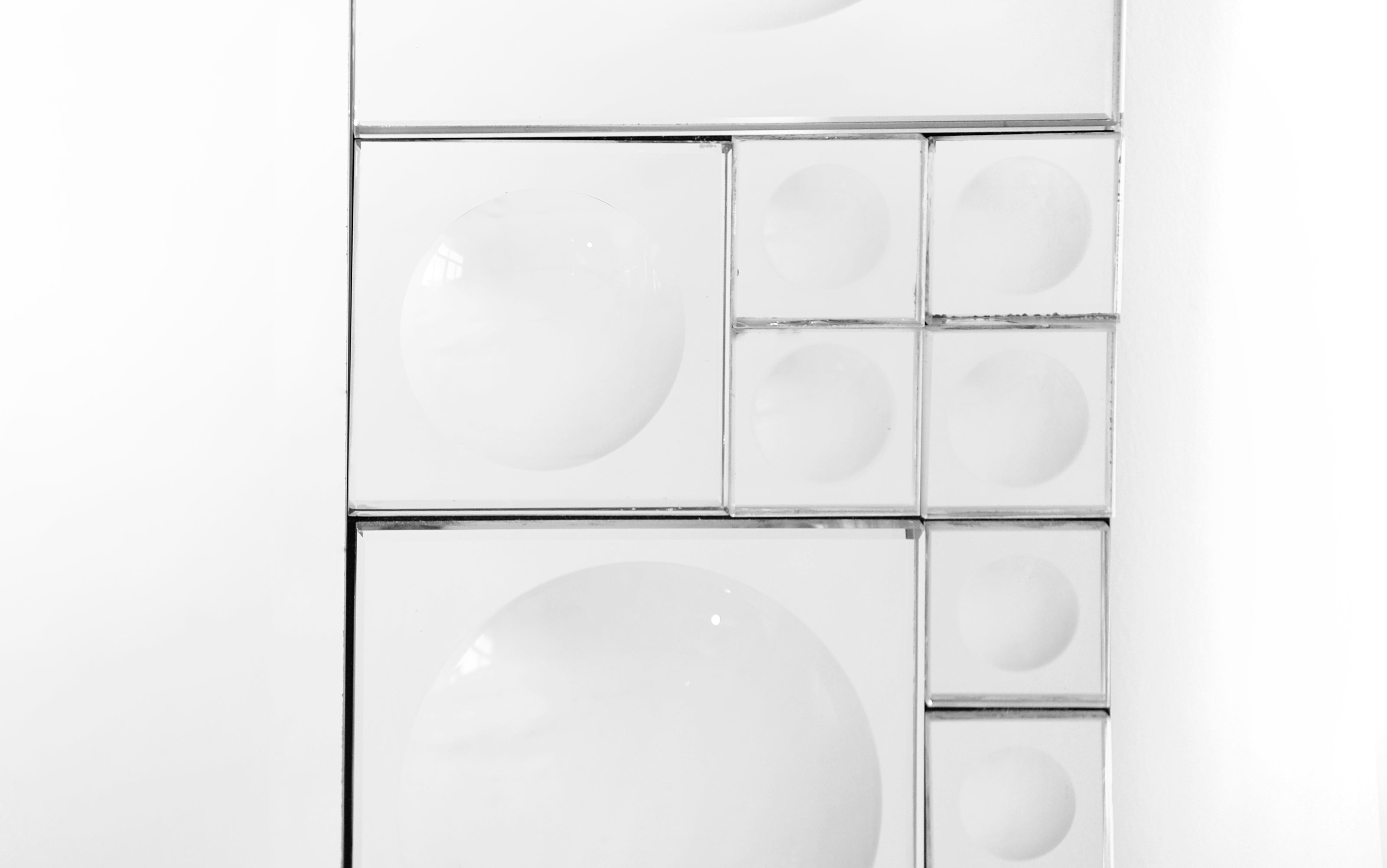  Camden Isle Bubbles Geometric Beveled Accent Mirror - Default Title - Bonton