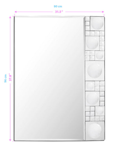 Bubbles Geometric Beveled Accent Mirror