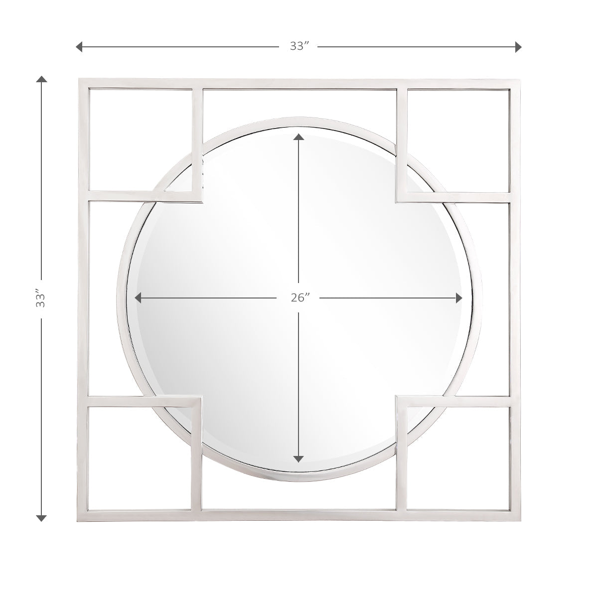  Camden Isle Kinney Square Wall Mirror - Default Title - Bonton