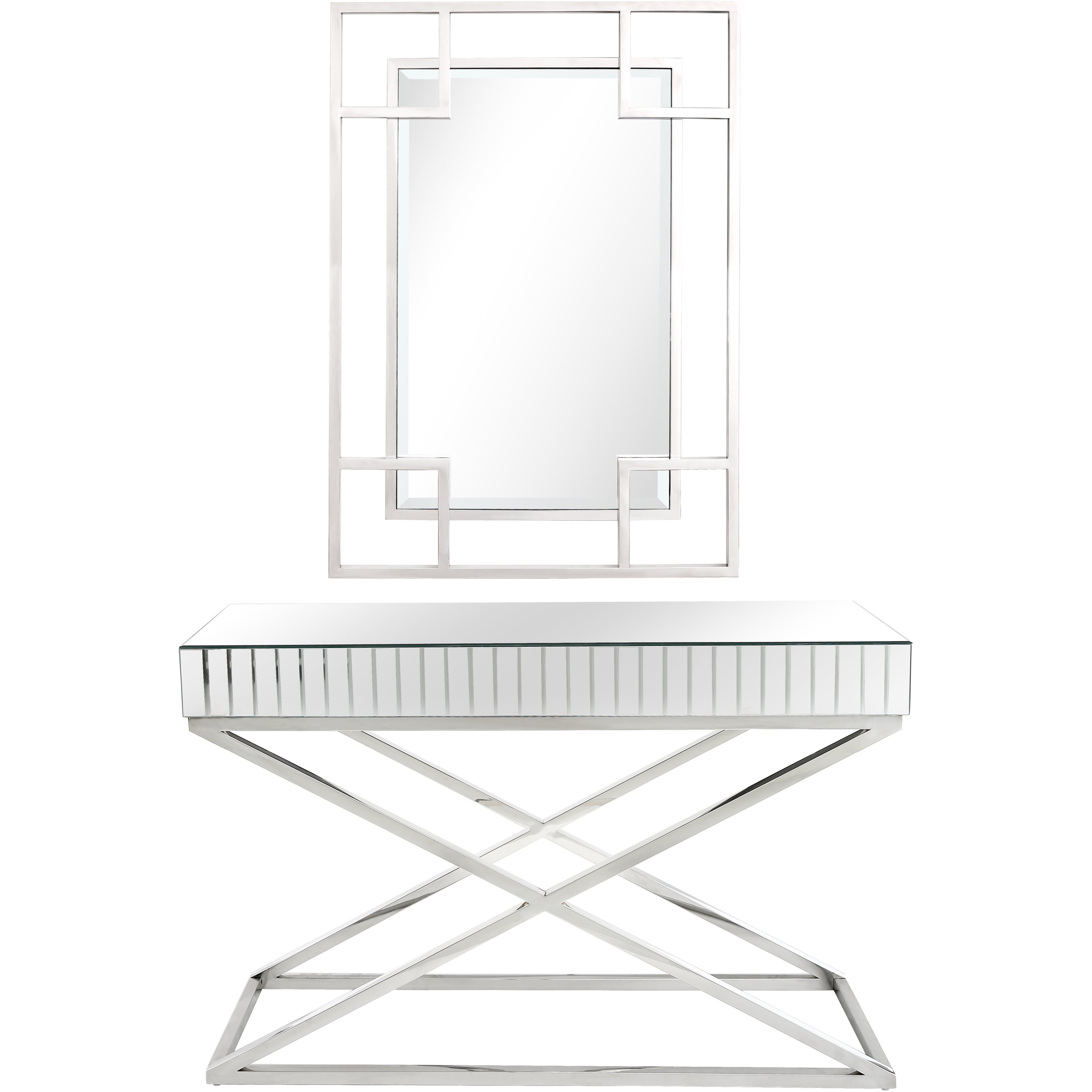  Camden Isle Kinney Wall Mirror and Console Table - Mirror - Bonton
