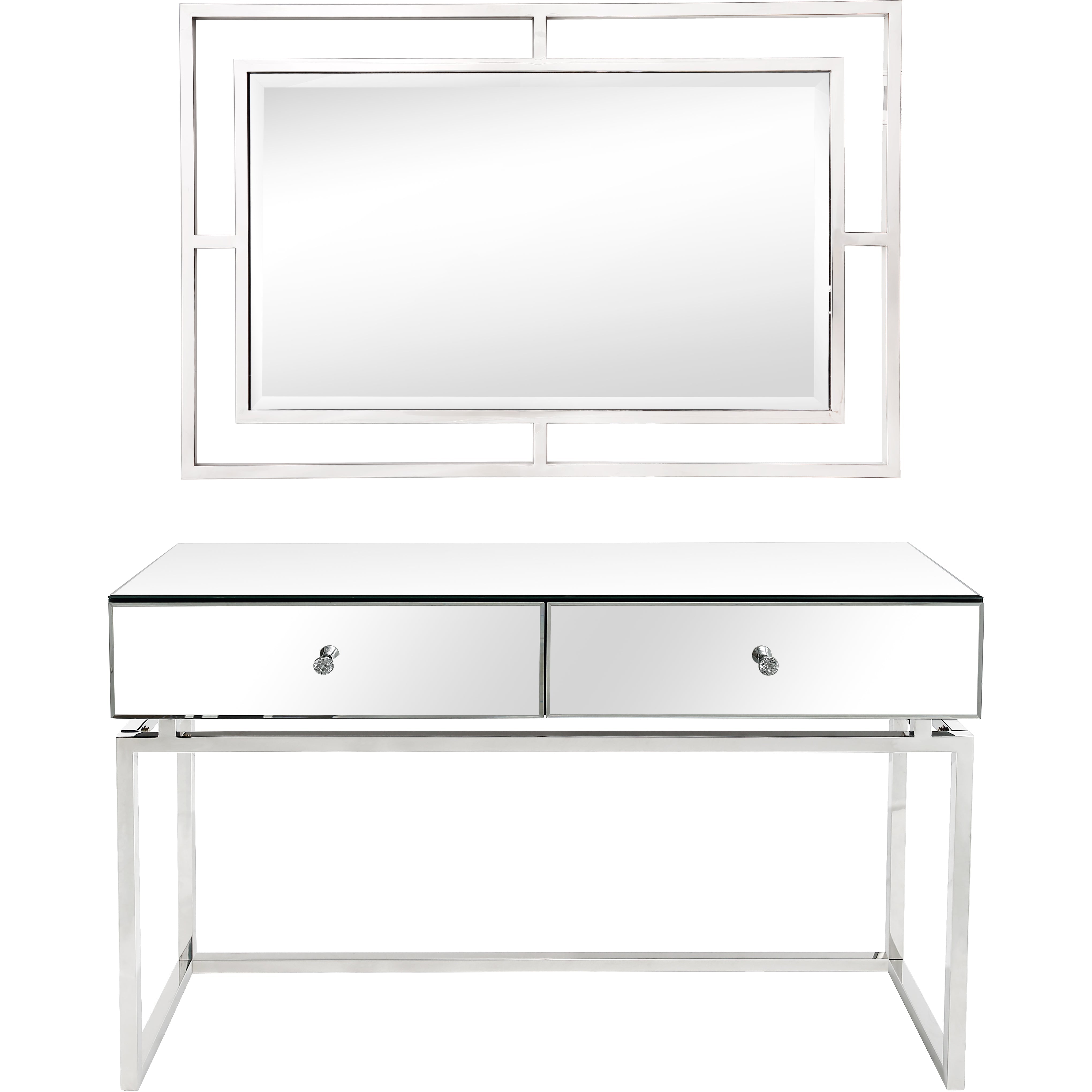  Camden Isle Addison Wall Mirror and Console Table - Mirror - Bonton