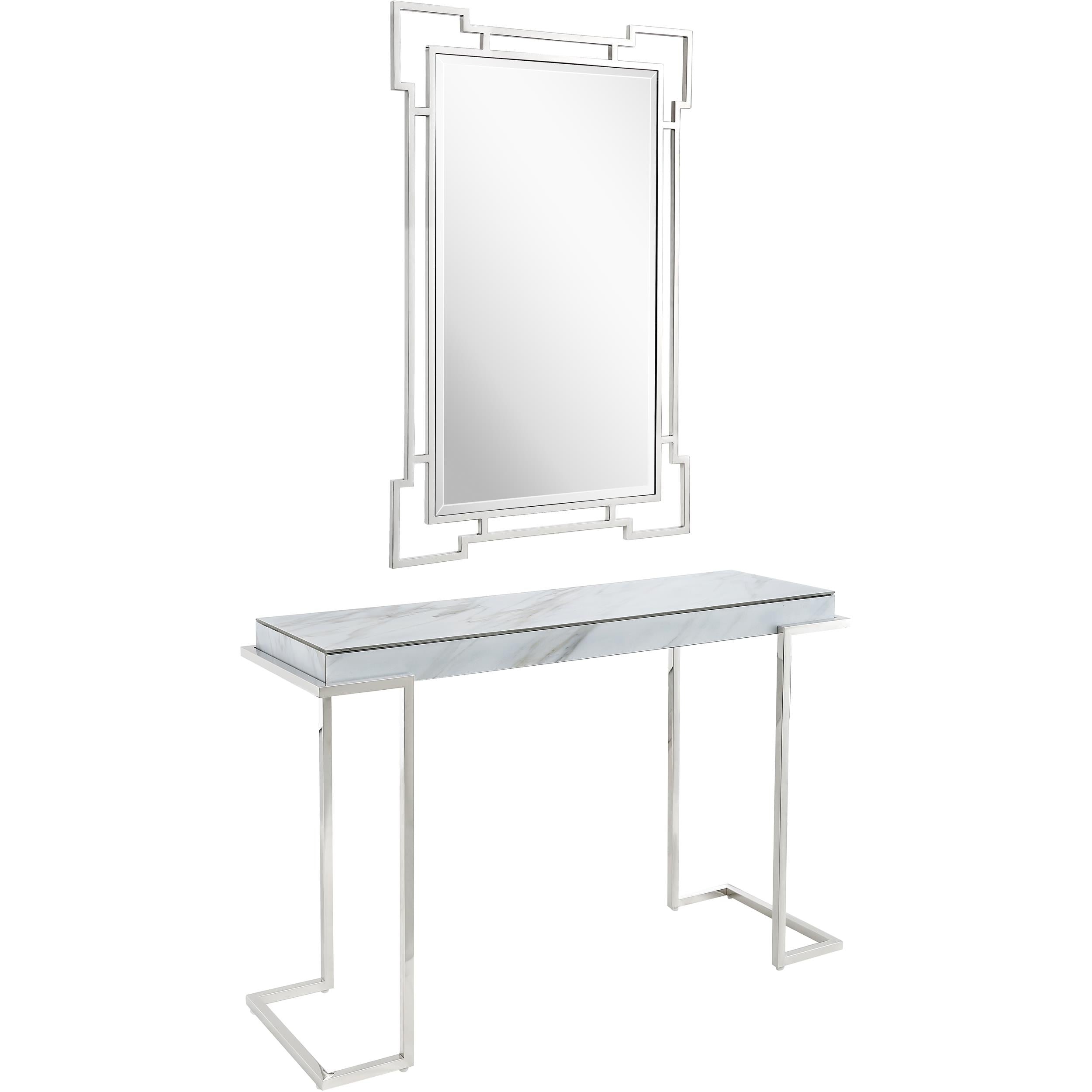  Camden Isle Aldon Wall Mirror and Console Table - Mirror - Bonton