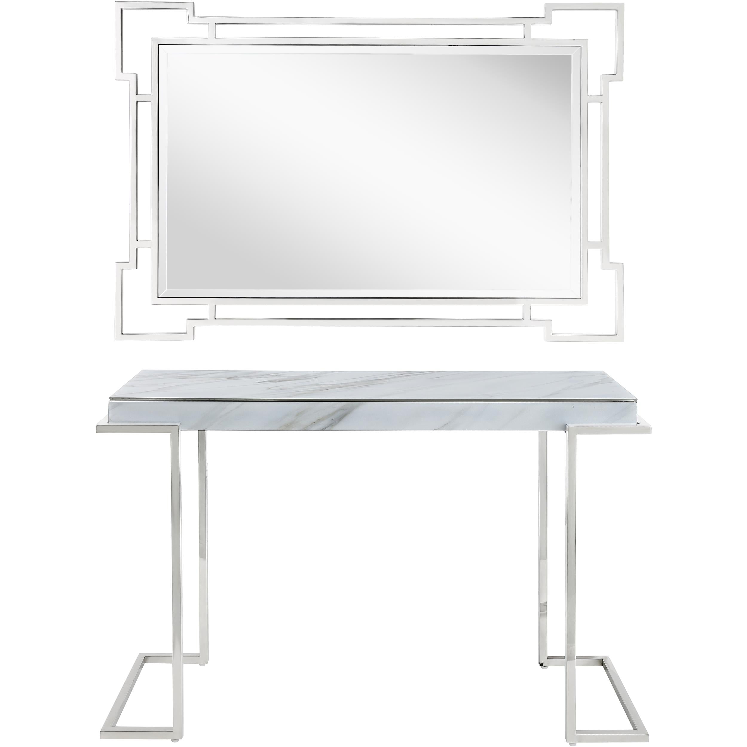  Camden Isle Aldon Wall Mirror and Console Table - Mirror - Bonton