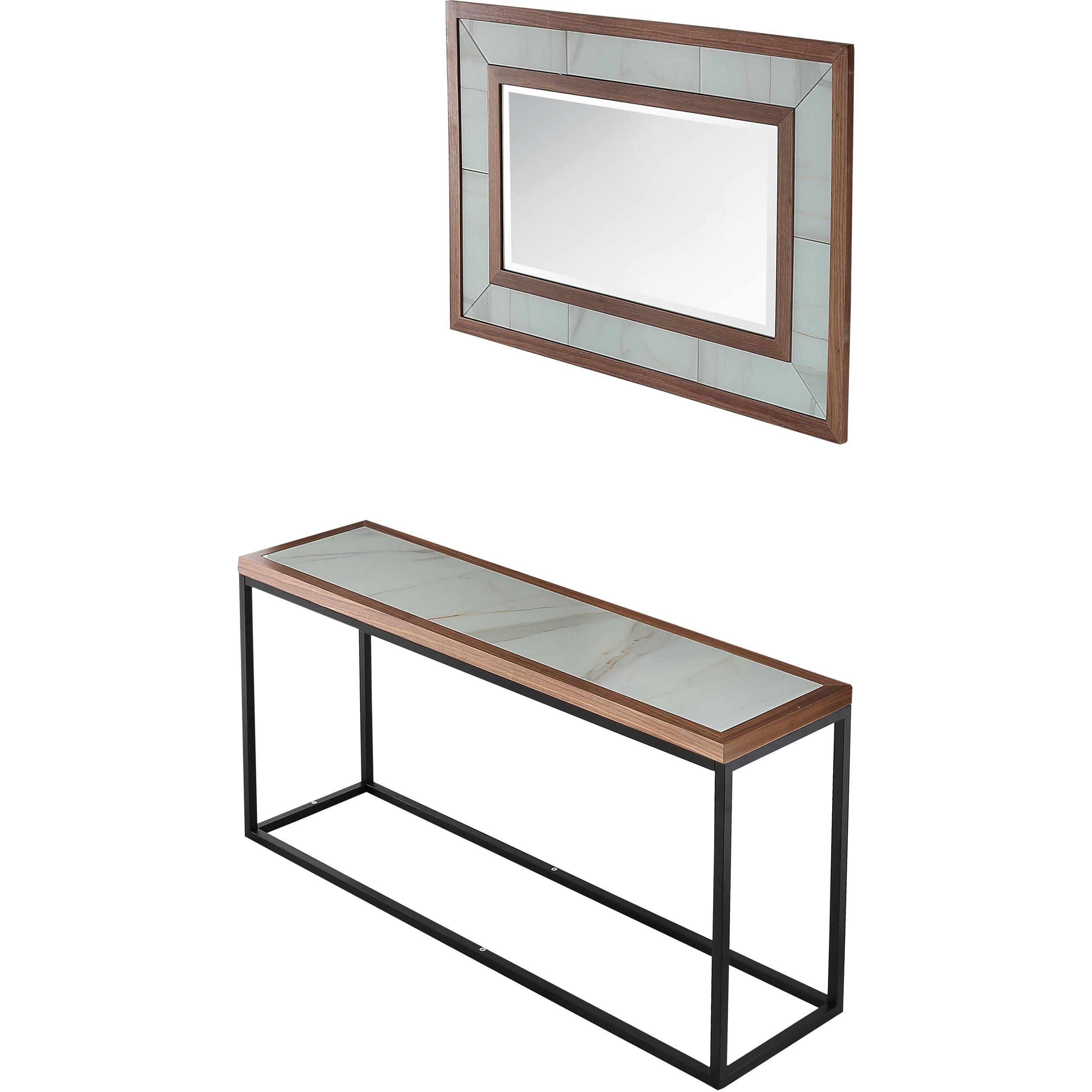  Camden Isle Riley Wall Mirror and Console Table - Mirror - Bonton