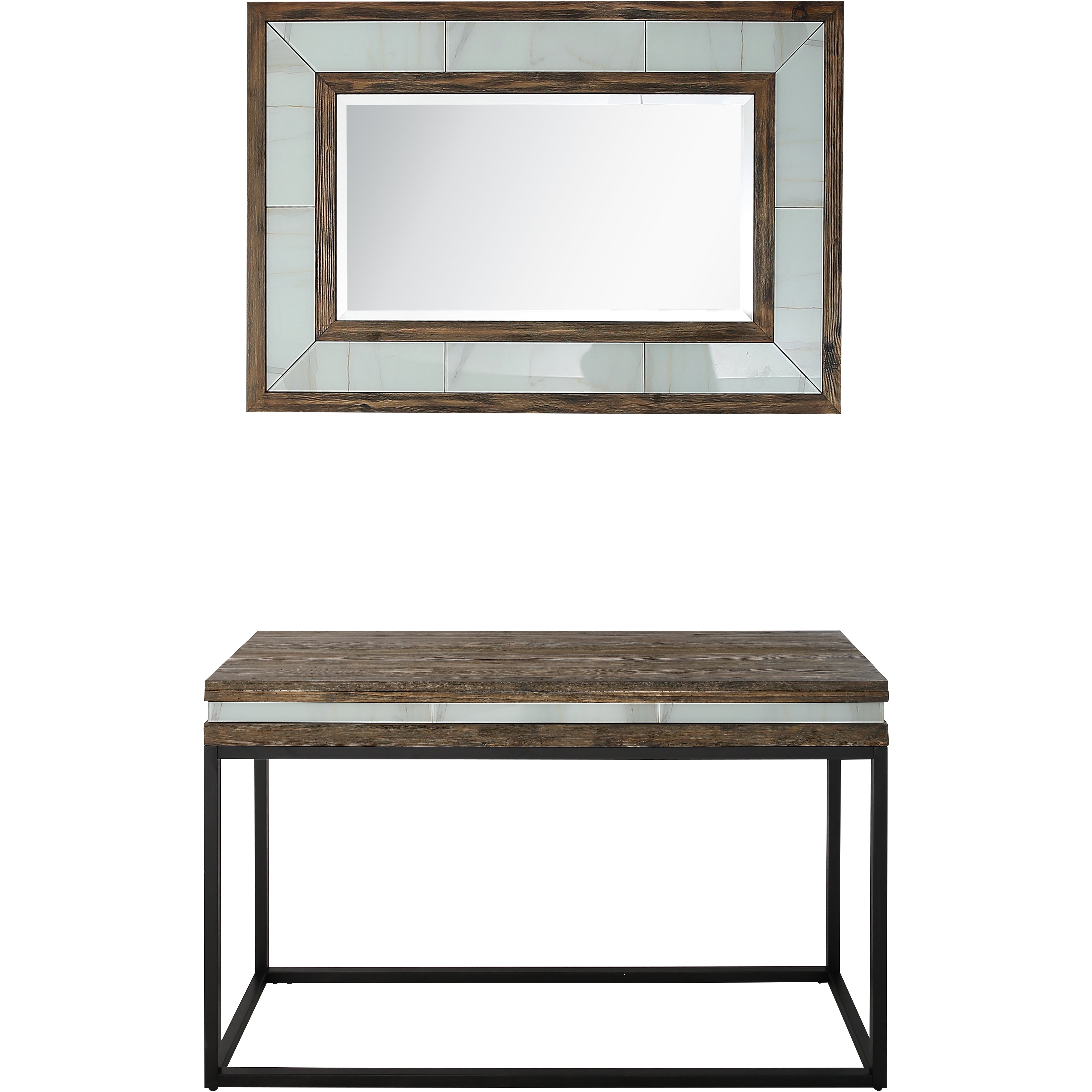  Camden Isle Bailey Wall Mirror and Console Table - Mirror - Bonton