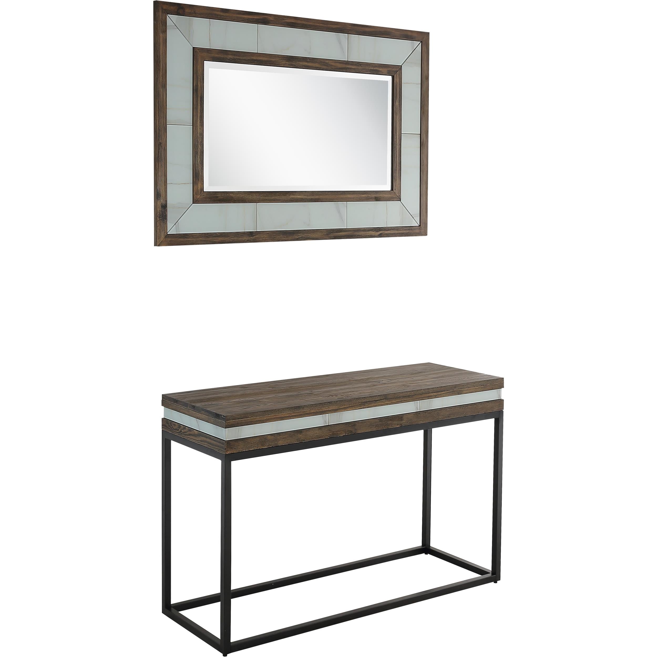  Camden Isle Bailey Wall Mirror and Console Table - Mirror - Bonton