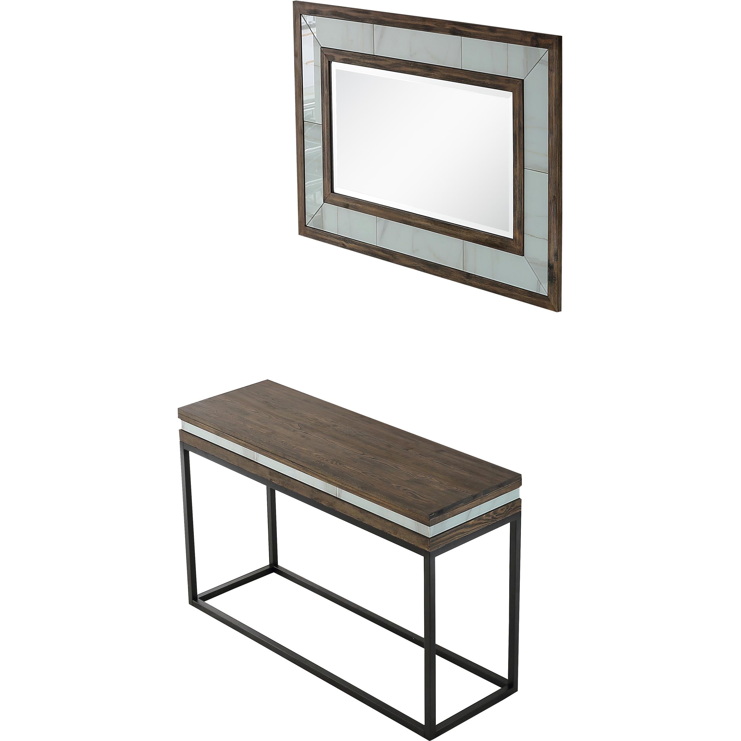  Camden Isle Bailey Wall Mirror and Console Table - Mirror - Bonton