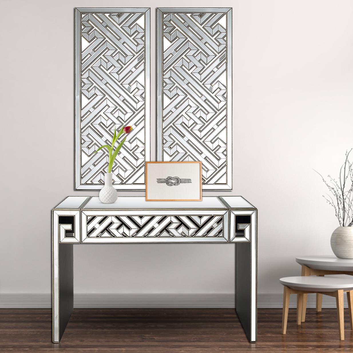  Camden Isle Becket Wall Mirror and Console Table - Mirror - Bonton