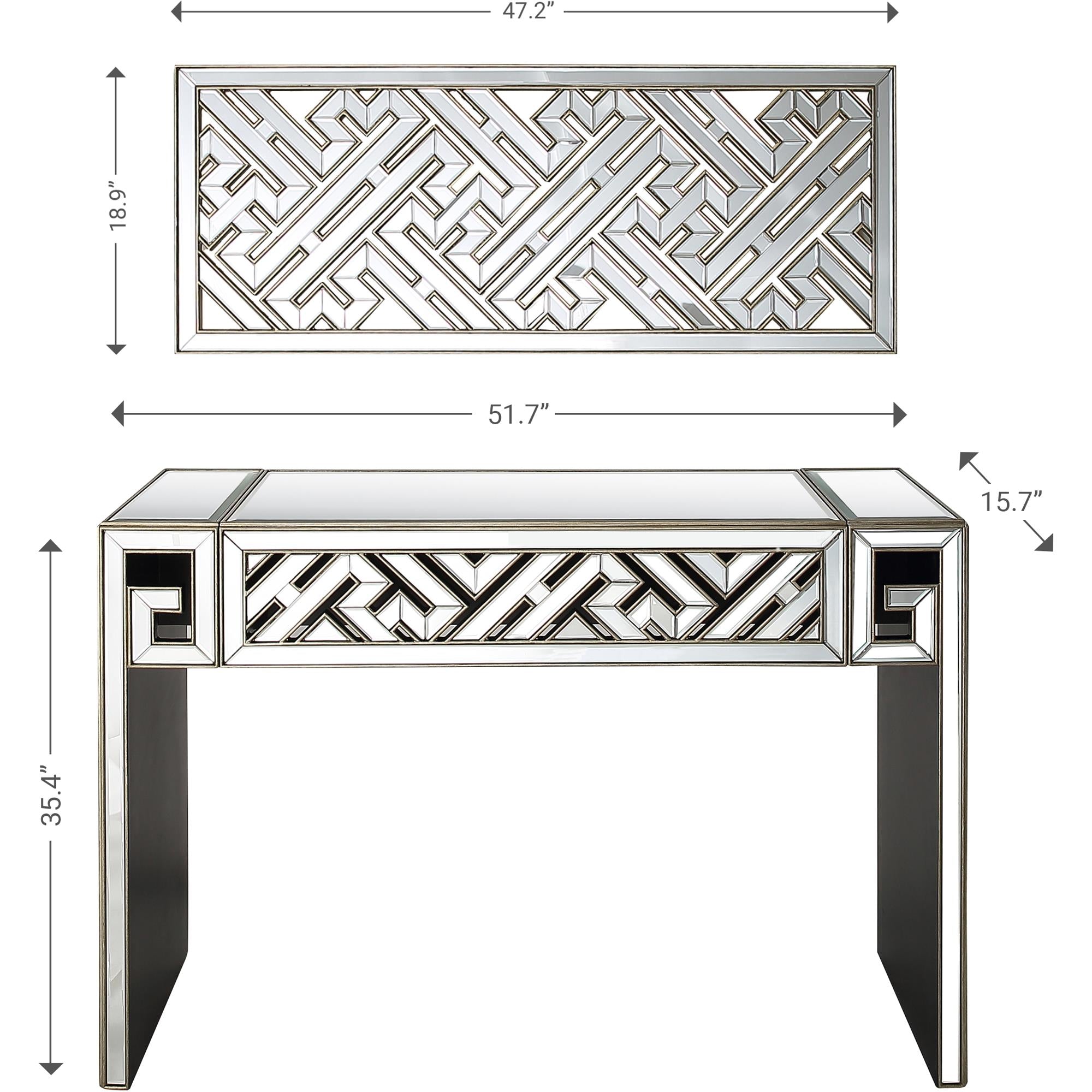  Camden Isle Becket Wall Mirror and Console Table - Mirror - Bonton
