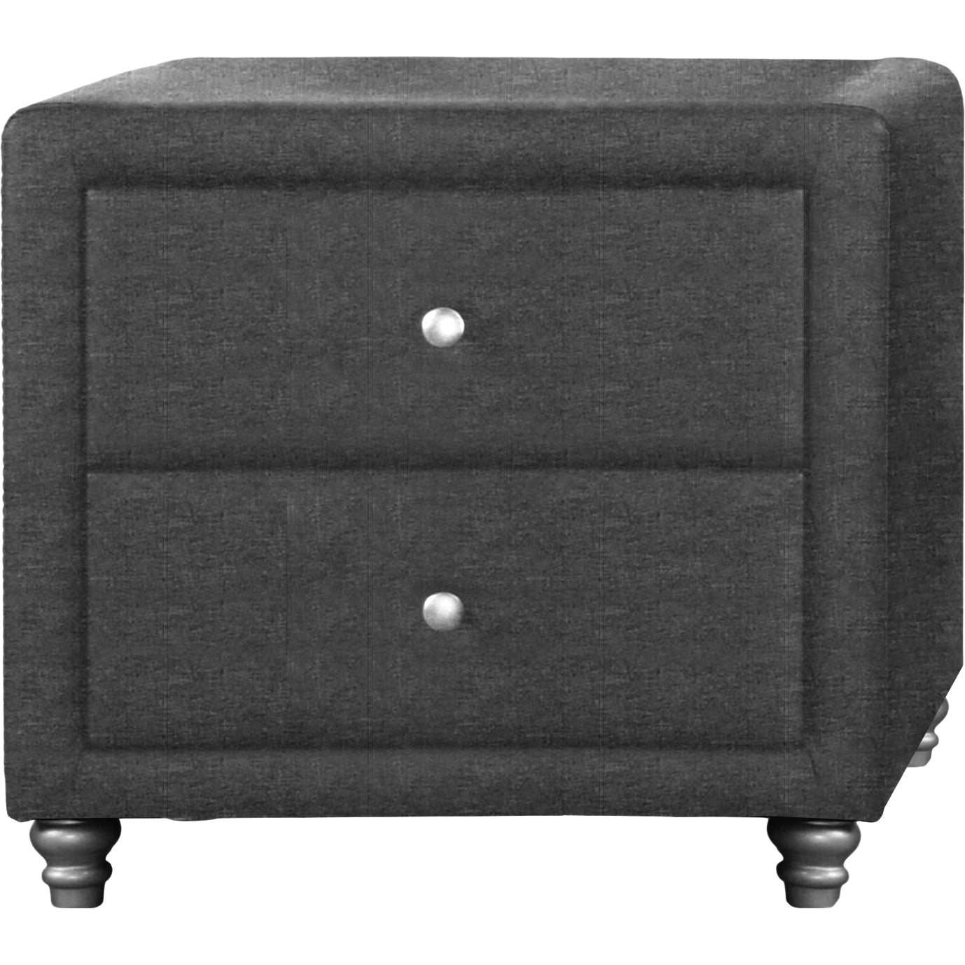  Camden Isle Upholstered Nightstand - Black - Bonton