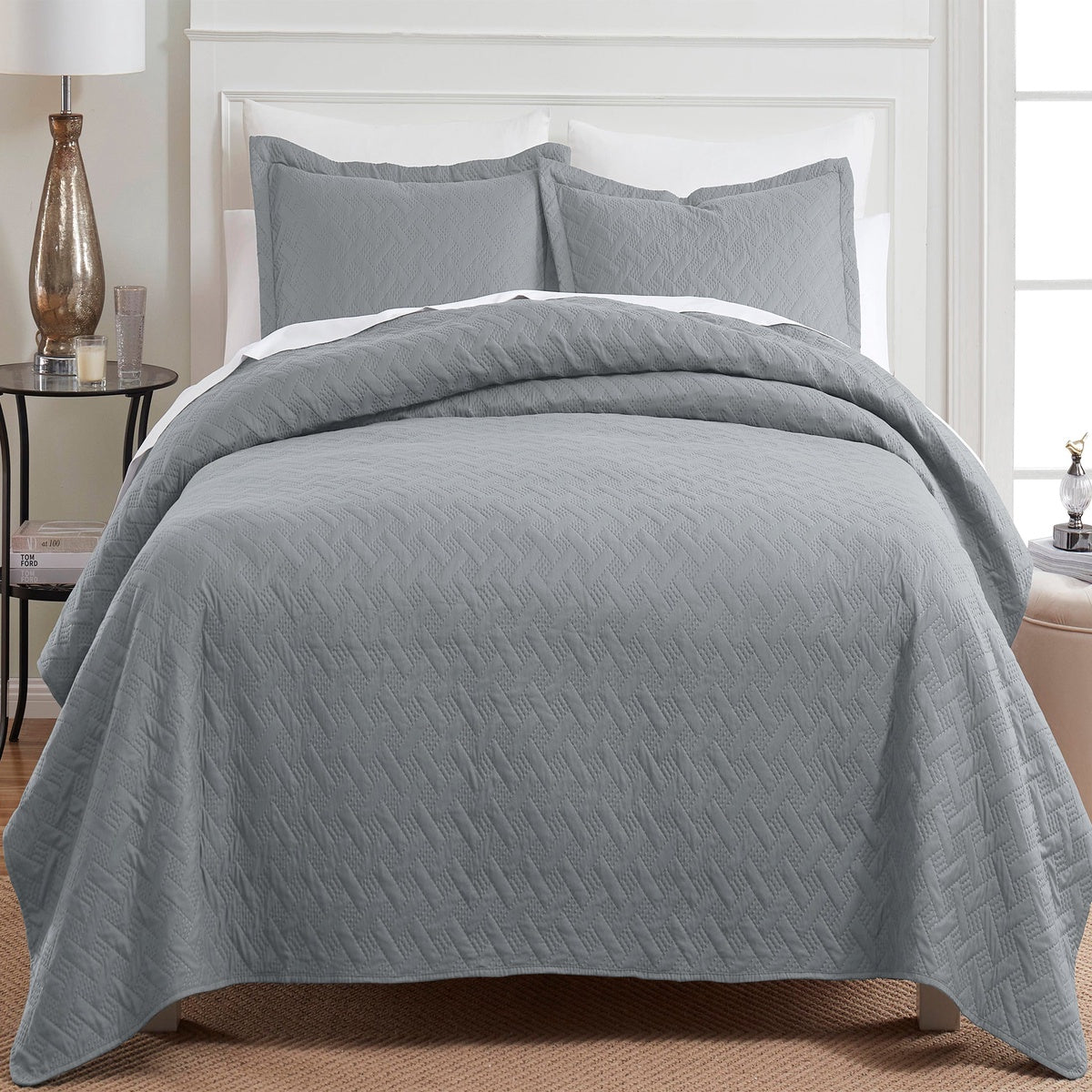  Dan River Dan River 3-Piece Basket Pinsonic Quilt Set - Twin - Bonton