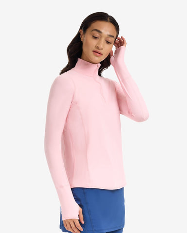WOMEN'S RELAXED MOCK ZIP TOP (3002)