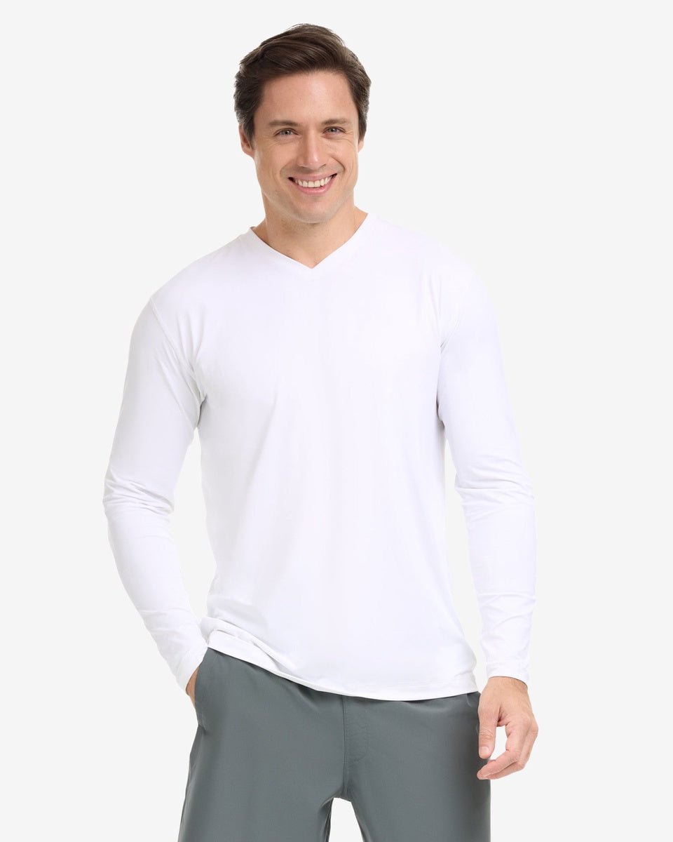  BloqUV MEN'S PERFORMANCE V-NECK (12003) - Black - Bonton