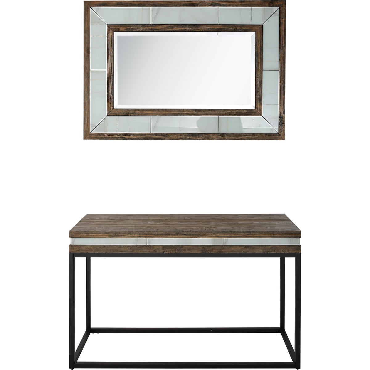  Camden Isle Bailey Wall Mirror and Console Table - Mirror - Bonton