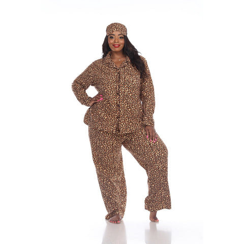Plus Size Three-Piece Pajama Set