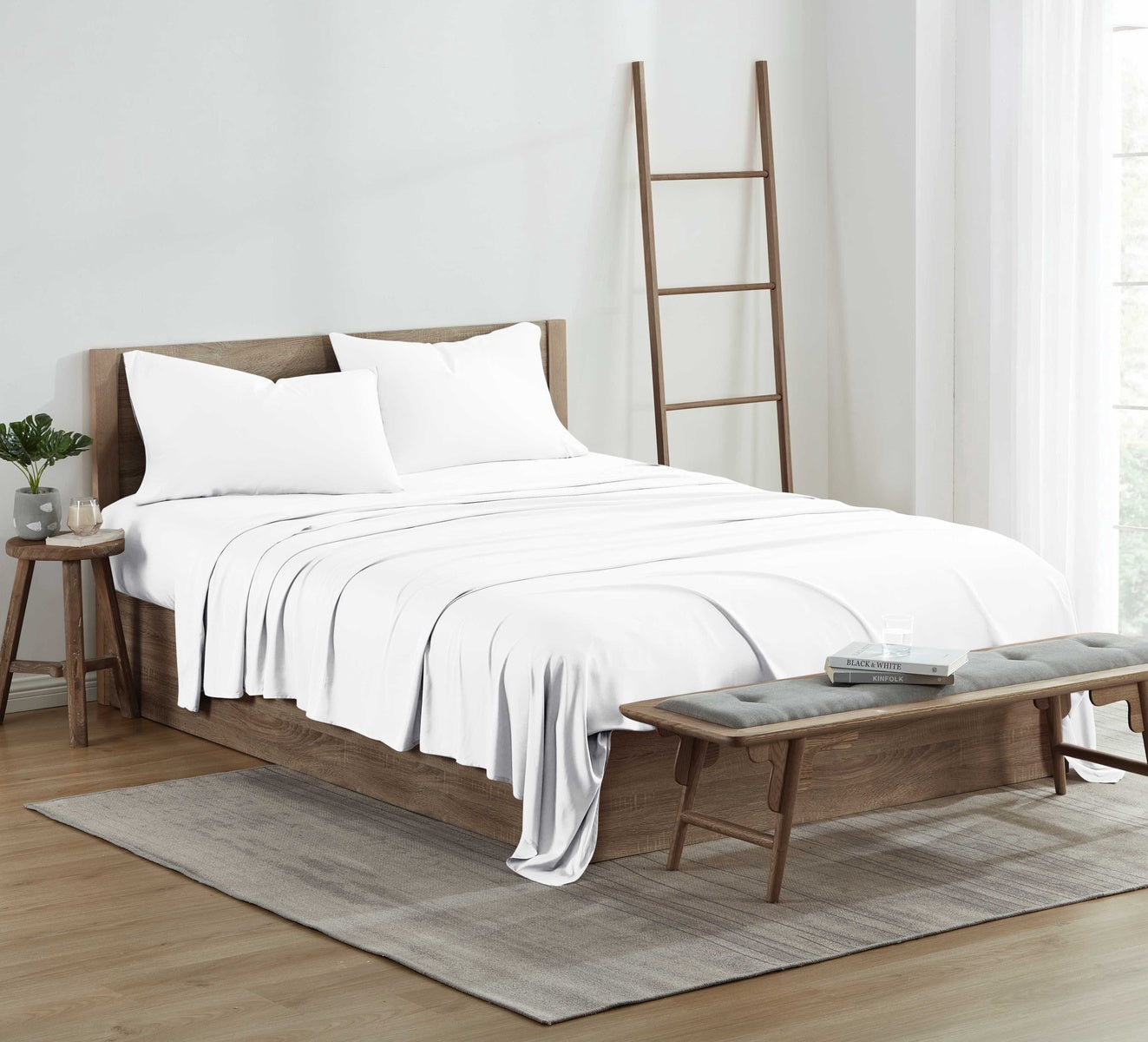  Kathy Ireland Home Kathy Ireland 300 Thread Count 100% Bamboo Sheet Set. - Queen - Bonton