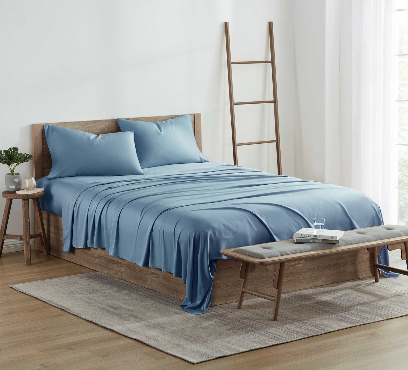  Kathy Ireland Home Kathy Ireland 300 Thread Count 100% Bamboo Sheet Set. - Queen - Bonton