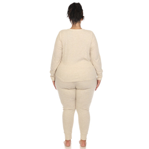 Plus Size Waffle Pajama Set
