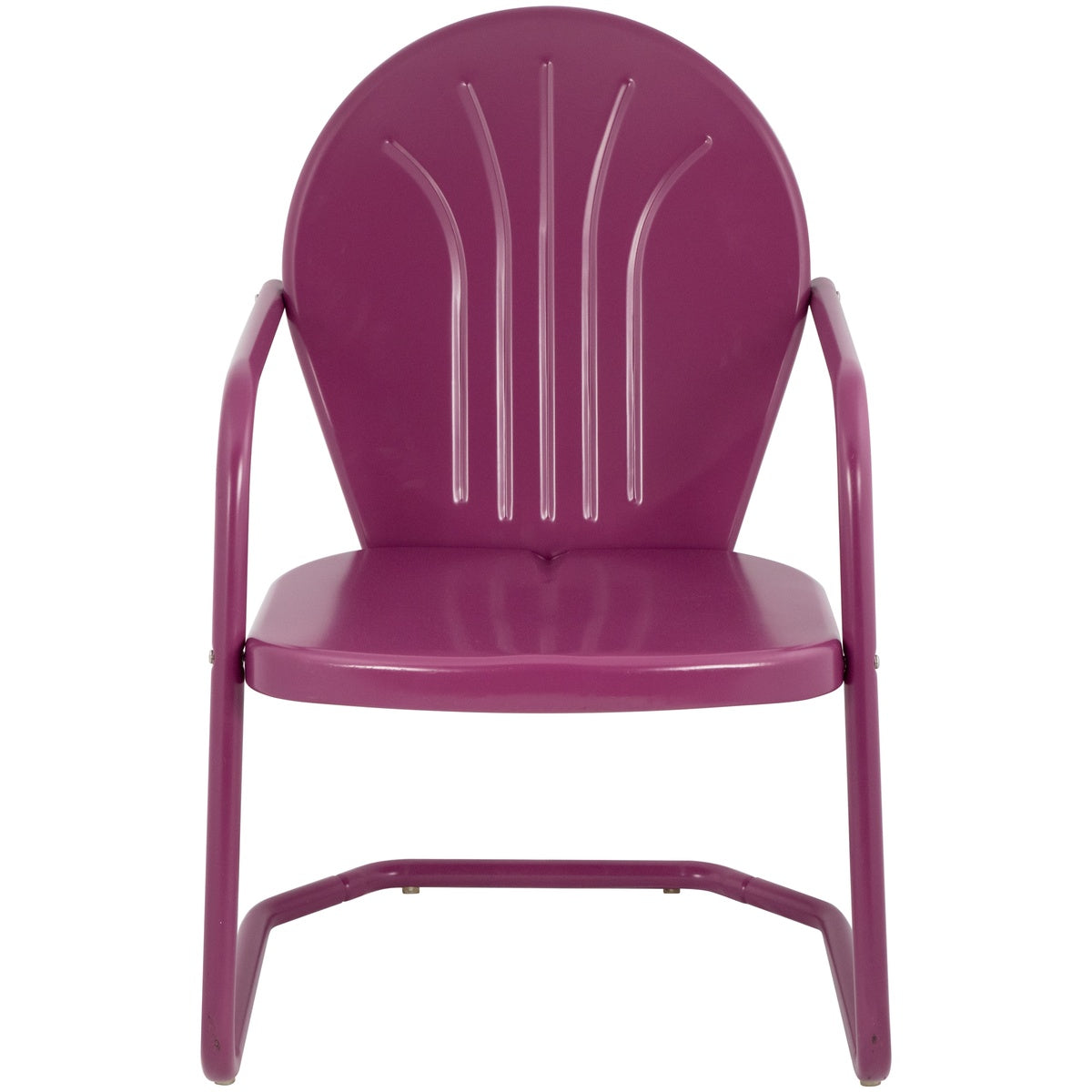  Northlight 34-Inch Outdoor Retro Tulip Steel Armchair  Purple - Purple - Bonton