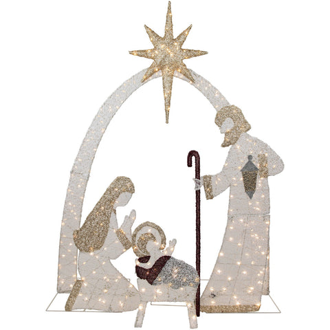 41" LED Lighted Holy Family Nativity Scene Outdoor Christmas Decoration