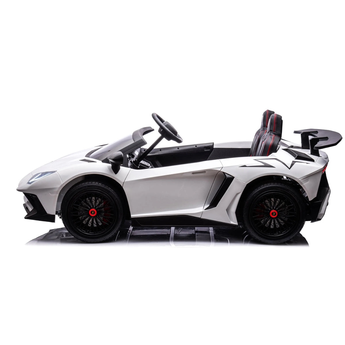  Freddo 24V Lamborghini Aventador 2 Seater Ride on Car for Kids: Advanced Brushless Motor & Differential for High-Octane Fun - Red - Bonton