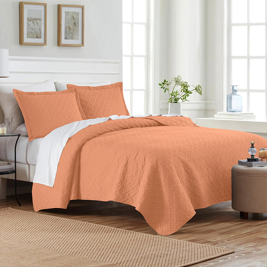 Dan River Dan River 3-Piece Basket Pinsonic Quilt Set - Twin - Bonton