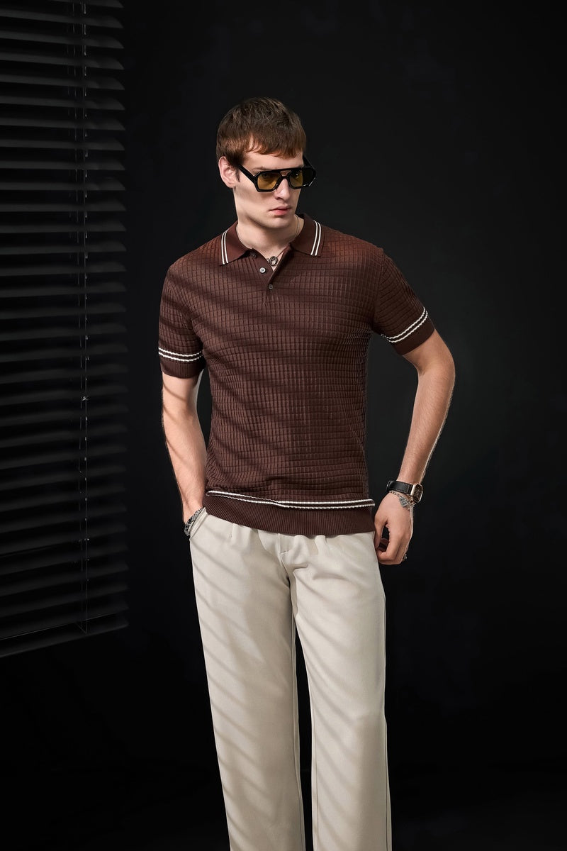  Barocco Refined Motion Polo COFFEE - COFFEE - Bonton
