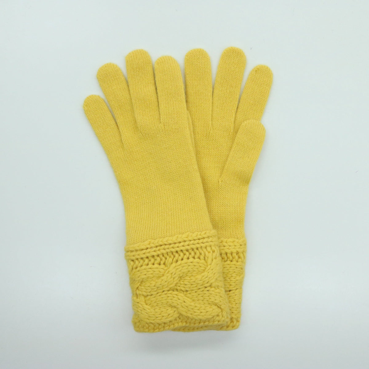  Portolano GLOVES WITH CABLES on CUFF - BABY BLUE - Bonton