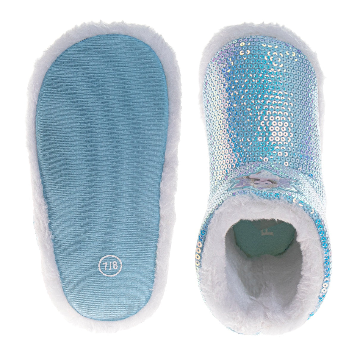  Josmo Frozen Girls Slippers Anna and Elsa Plush Warm Soft Aline Comfy Lightweight House Shoes (5-10 Toddler) - 5-6 - Bonton