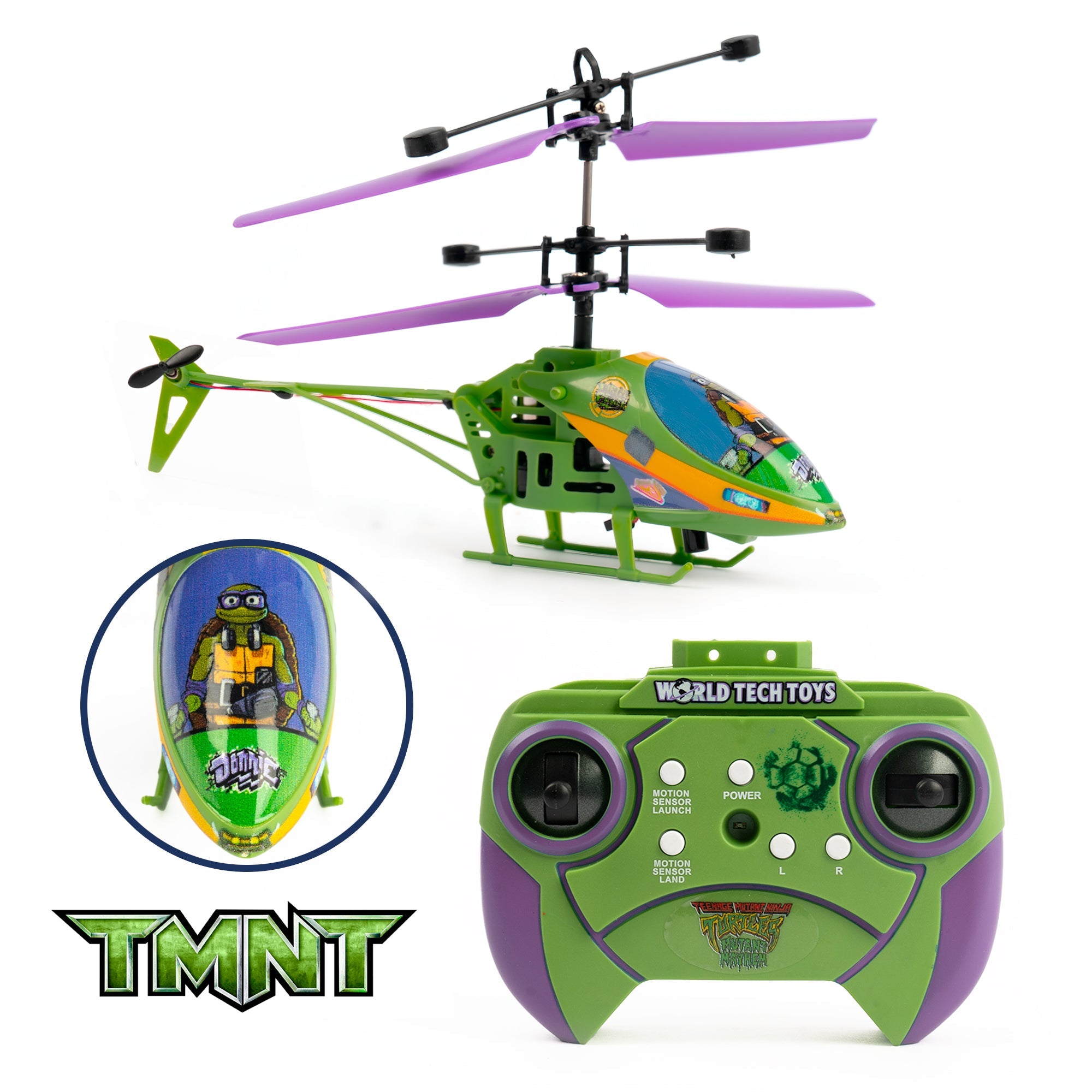  HobbyTron TMNT Donatello IR 2CH Helicopter - Default Title - Bonton