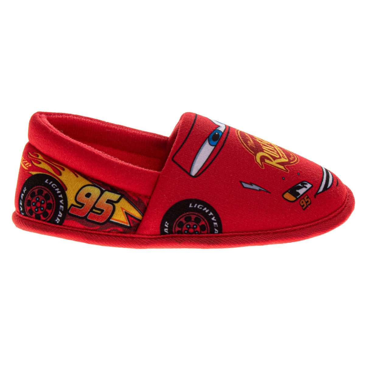  Josmo Disney Cars Boys Slippers Lightning Mcqueen Plush Warm Soft Aline Comfy Lightweight House Shoes (5-10 Toddler) - 5-6 - Bonton